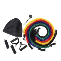 Juego de bandas de entrenamiento de resistencia, 11 Uds., funda de nailon, bandas de tubo de látex para ejercicio físico, juego de bandas de resistencia para tirar hacia arriba