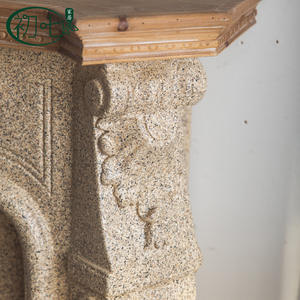 Manteau de cheminée en bois massif de style campagnard américain, table d'entrée en faux marbre, décoration de mariage, accessoire de photographie 146x33x111.5cm - Product Image 4