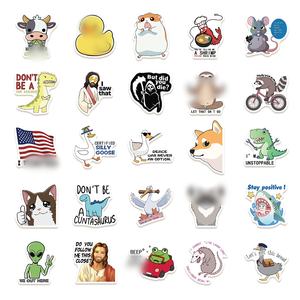 50PCS Drôle Jésus <span class=keywords><strong>phrase</strong></span> parodie meme idiot autocollant d'oie - Product Image 3