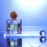 Nouveau design, flacon de parfum en verre de 110 ml, forme unique, vaporisateur à pompe, impression sérigraphique, estampage doré, diffuseur de parfum DONGFANG GLASS