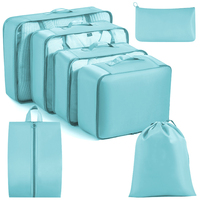 Ensemble de cubes de rangement en tissu Oxford avec logo personnalisable, fermeture à glissière, différentes couleurs, organisateur de voyage unisexe