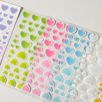 Nouveaux autocollants holographiques mignons en forme d'ours, papeterie coréenne, autocollants scintillants en forme de lapin, autocollants décoratifs pour cartes photo Toploader