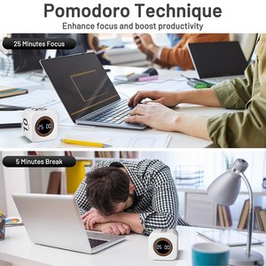 Temporizador Giratorio Pomodoro de 5/10/25/50 Minutos, Cronómetro de Cuenta Regresiva, Herramienta de Productividad para Escritorio, Temporizador de <span class=keywords><strong>Cubo</strong></span> para TDAH - Product Image 2