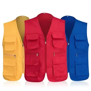 Gilet de sécurité en polyester respirant à séchage rapide avec détection d'aiguilles, fusion sans couture, poches pratiques, design unisexe - Product Image 2