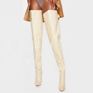 Women Stilettos High Heel <b>Boots</b> Over Knee Long <b>Boots</b> for Ladies Stone Print Women Thigh High Winter <b>Boots</b> Customized Big Size 43 - Product Image 4