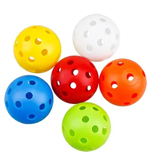 Practice Golf Balls Colorful Airflow Plastic Golf Training Balls for Driving Range Home Indoor Swing Practice