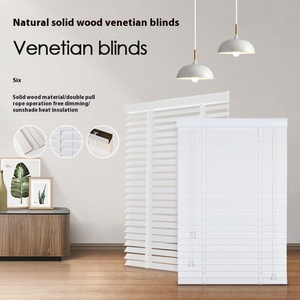 Design moderno antico Basswood rullo elettrico oscuranti persiane in legno commercio transfrontaliero per camera ufficio Hotel Roll-Up - Product Image 1