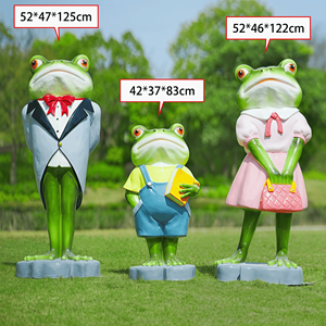 Sculpture de <span class=keywords><strong>grenouille</strong></span> en résine personnalisée. Statue de <span class=keywords><strong>grenouille</strong></span> <span class=keywords><strong>debout</strong></span> pour décoration extérieure - Product Image 1