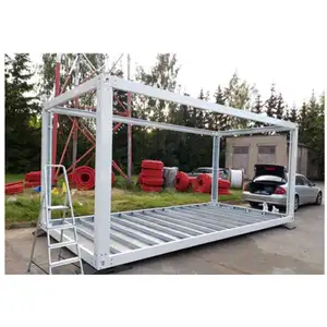 Movable foldable office Portable Prefabricated metal structure shipping container steel frame house home 20 ft design