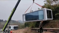 Casa Contenedor Tipo Cabaña Apple, Oficina Modular Moderna con Energía Solar para Trabajar en el Jardín