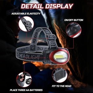 Độ bền lâu Dài Ngoài Trời <span class=keywords><strong>LED</strong></span> Cắm trại đèn lồng câu cá 3 chế độ <span class=keywords><strong>COB</strong></span> xách tay đèn đầu - Product Image 4