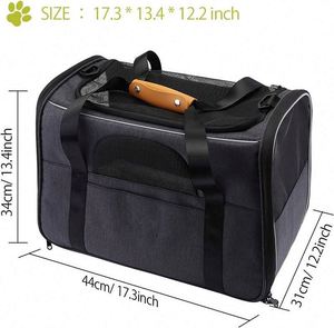 Free Sample <b>Cat</b> Carrier Pet Travel Carrier Bag Airline Approved Folding <b>Fabric</b> Pet Carrier for Small Dogs Puppies Medium <b>Cats</b> - Product Image 5