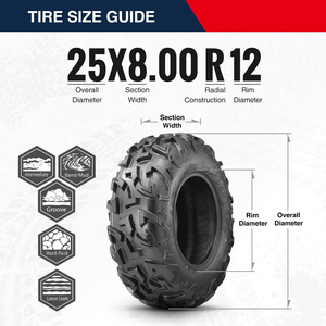 Pneus tout-terrain pour quads WANDA 25X8-12 25X10-12, Maverick X3 <span class=keywords><strong>Can</strong></span>-<span class=keywords><strong>am</strong></span>, pneus tubeless pour ATV et UTV - Product Image 4