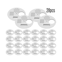 28 pièces de porte d'entrée de ruche en acier inoxydable, porte de nid d'abeilles, disque d'entrée, outils d'apiculture