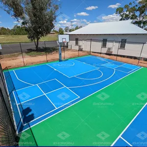 Hoge Kwaliteit Pp Grijpende Indoor En Outdoor Hof Die Synthetische Sport Tennis Basketbal Vloeren