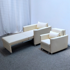 Sofá cama blanco futón, sillas con brazos para sala de estar, <span class=keywords><strong>individual</strong></span> y <span class=keywords><strong>plegable</strong></span> - Product Image 3