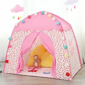 YF-Y607 Công Chúa Hoàng Tử Lâu Đài Lều Có Thể Gập Lại Chất Liệu Cotton Trẻ Em Playhouse Bé Kids Chơi Lều Trẻ Em Công Chúa Lều