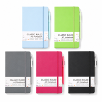 Cuaderno de Cuero PU Personalizado en Oferta, con Portaplumas, Hecho a Mano, Tamaño A5, Agenda Personalizada