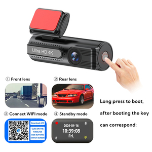 汽车行车记录仪夜间版 GPS 4K+1080P 黑匣子 DVR 迷你双镜头停车模式 Wifi 行车记录仪 - Product Image 5