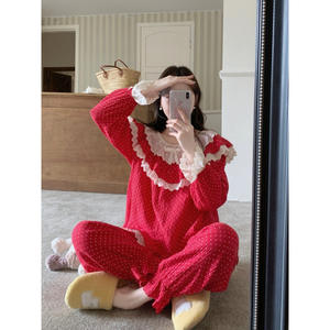 Vêtement d'extérieur en dentelle lourde douce de style princesse rétro en coton <span class=keywords><strong>double</strong></span> fil, quatre saisons, de Corée du Sud - Product Image 3