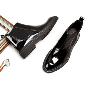 Bottes Balmoral en cuir pour homme, texture poncée à la main, style Amish, en coton, pour le travail, couleur unie, spécialité Mates, imperméables et antidérapantes - Product Image 4