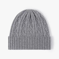 Bonnets d'automne et d'hiver, nouveaux bonnets en laine mérinos à grosse tête, tricotés, pour hommes et femmes, neutres, chauds et épais