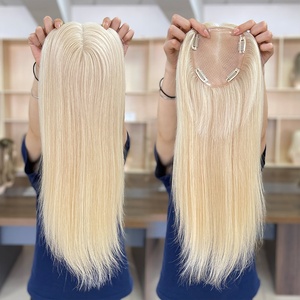 5x5 Silk Base Hair Topper Breathable Comfort <b>Clip</b> In Hairpiece For Thinning Hair Solution - Product Image 3