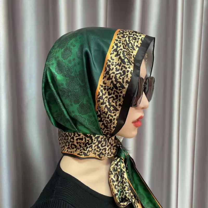 HZM-60497 Sleeping Hat African Print Satin Silk Bonnet With Ribbon Wrap Head Cover Ankara Pattern Large Size Hair Wrap