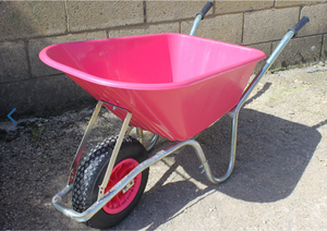 <span class=keywords><strong>Brouette</strong></span> robuste de 6 pieds cubes (100 litres) avec plateau en plastique, <span class=keywords><strong>roue</strong></span> pneumatique et cadre en acier galvanisé pour travaux de construction et de jardinage - Product Image 4