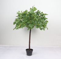 Plantes artificielles en soie de haute qualité, vertes, 1,5 cm, pour l'intérieur, vente en gros, plantes artificielles