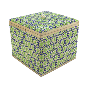 Decorative Square Bamboo Basket with Crystal Knob Multicolor Weave Jewelry <b>Box</b> Vietnam Manufacturer Woven Baskets - Product Image 3