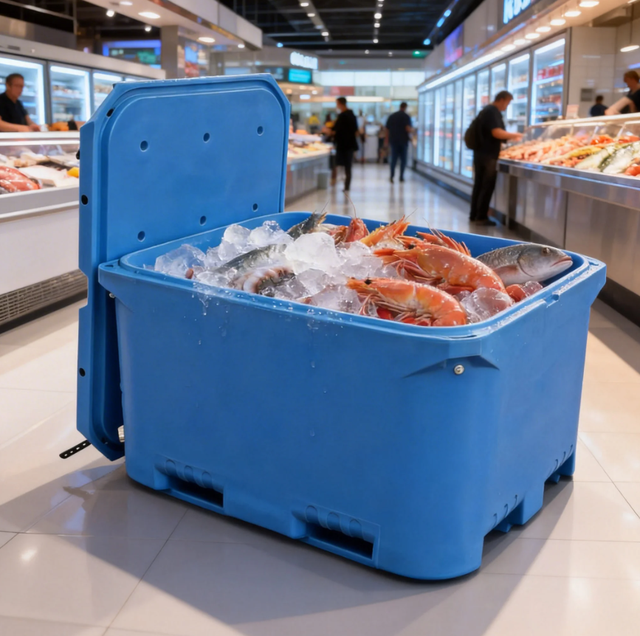 1000L Fishery Cooperative Landing Station Fish Crate Bulk Tub for Catch Collection Storage Wholesale Bulk Supply Trading