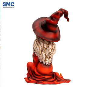 Figurine d'art artisanal en résine SMC Red Witch, sculpture durable, résistante aux chocs, élégante, décoration d'intérieur - Product Image 4