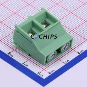 XY130-9.5-2P Screw Terminal Block Through hole Component (THT),P=9.5mm Connector 1x2P 9.5mm Green Through Hole - Product Image 1