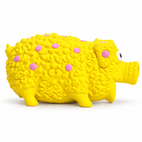 Jouet à mâcher interactif pour chien en caoutchouc naturel, design cochon amusant, souple, le meilleur pour animaux de compagnie, style boîte