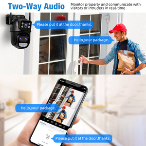 Caméra de sécurité réseau Wifi KERUI 9MP à trois objectifs, système NVR 8CH, surveillance PTZ, caméra extérieure, zoom 8X, application ICSEE, double écran - Product Image 5