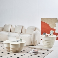 Vent crème moderne salon nuage petite Table lumineuse luxe ménage créatif Simple ensemble Table d'appoint