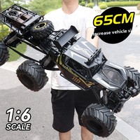 Coche Eléctrico Anfibio Todoterreno de Escala 1:6 con Seis Ruedas Motrices, Diseño Big-Foot, Modelo de Juguete con Luces
