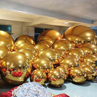Vente flash - Ballons géants en PVC métallisé double couche dorés, ballons gonflables brillants pour la décoration de fête avec logo personnalisé