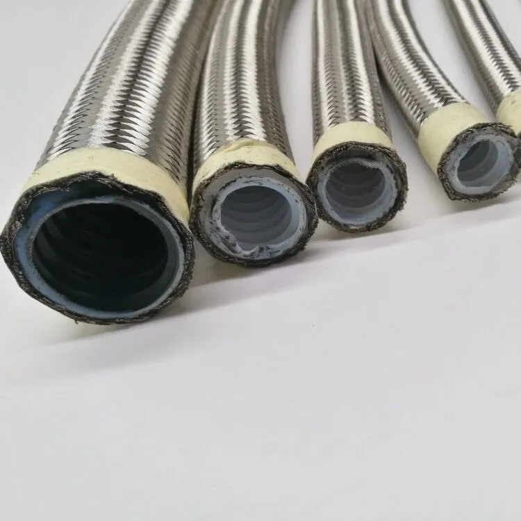 High pressure stainless steel 304 wire braided PTFE hydraulic hoses R14