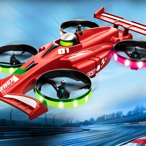 Nouvelle voiture de course tout-terrain 2.4G RC, jouet 2-en-1, design 360° °   Drone Quadricoptère RC avec Lumières LED et Fonction de Vol en Arrière FX11 - Product Image 5