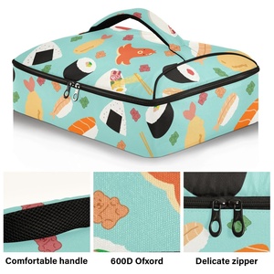 Sac de livraison alimentaire isotherme portable avec logo personnalisé, grande capacité, réutilisable, pliable, sac chauffant pour pizza, pour aliments chauds ou froids - Product Image 2