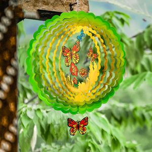 Molinetes de Viento 3D con Forma de Mariposa para Decoración de Jardín, Molinillo de Viento Memético con Diseños de Loto Hawaiano - Product Image 3