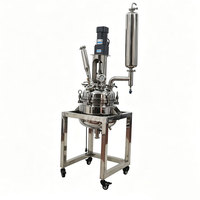 Cuve de réaction à double paroi en acier inoxydable de 10 L personnalisée avec moteur pour la recherche chimique en laboratoire