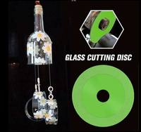 Disque de coupe en verre brasé ultra-mince de 4 pouces, vert, pour coupe à sec, sans éclats, pour verre, céramique, pierre, personnalisation OEM