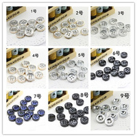 Harga Lebih Murah 4 Lubang Tombol Resin UV Plating Emas/Hitam/Perak Kemeja Laser Aksesoris Pakaian Plastik Plating Tombol UV