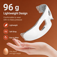 Masque chauffant LED pour les yeux avec 3 niveaux de température et 7 couleurs de lumière, appareil de beauté contour des yeux pour les routines de beauté quotidiennes