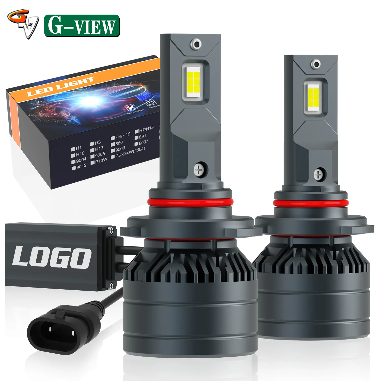 Gview G15 Kit de bombilla LED de tamaño mini 12V 105W Sistemas de iluminación automática HB4 Hb3 Faro LED