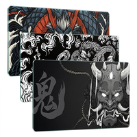 Tapis de souris en verre noir style anime 600x300x2mm rectangulaire pour jeux compétitifs e-sport avec impression UV personnalisée en stock