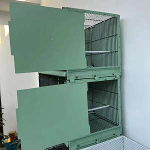 Indoor Metall Kanarienvogel käfig Stahl Haustier Fütterung käfig mit Druckknopf verschluss Kunststoffs chale Paletten typ - Product Image 2